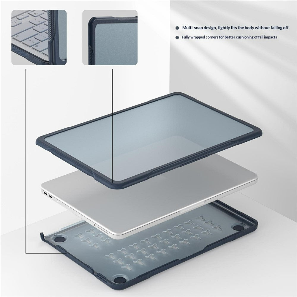 For MacBook Neo 13 inch (2026) Case 3-Layer Structure PC + TPU Shockproof Anti-scratch Laptop Protective Cover