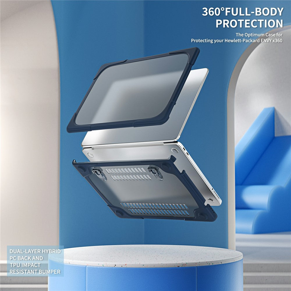 For MacBook Neo 13 inch (2026) Dual-Color Case PC TPU Hybrid Shell with Kickstand Anti-scratch Laptop Cover