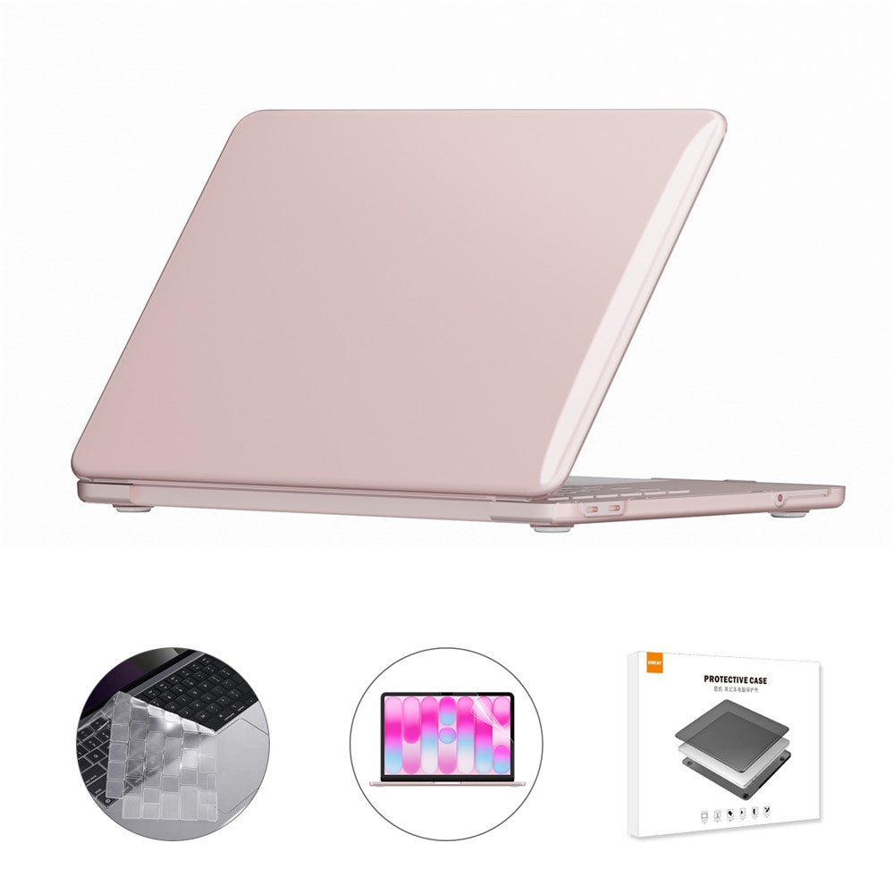 ENKAY HAT PRINCE For MacBook Neo 13 inch (2026) A3404 512G Crystal PC Laptop Case + Ultra Thin TPU Keyboard Cover + PET Screen Film 3 in 1 Kit, US Keyboard Layout