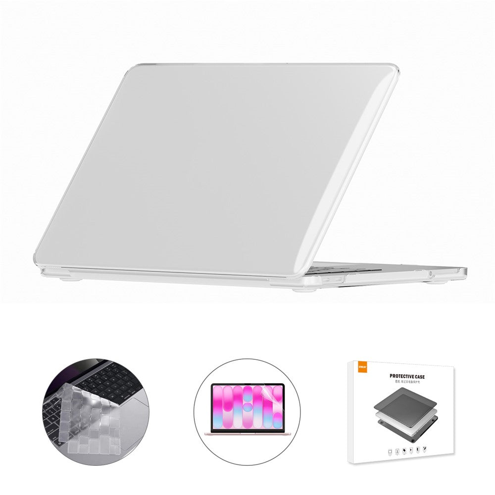 ENKAY HAT PRINCE For MacBook Neo 13 inch (2026) A3404 512G Crystal PC Laptop Case + Ultra Thin TPU Keyboard Cover + PET Screen Film 3 in 1 Kit, US Keyboard Layout