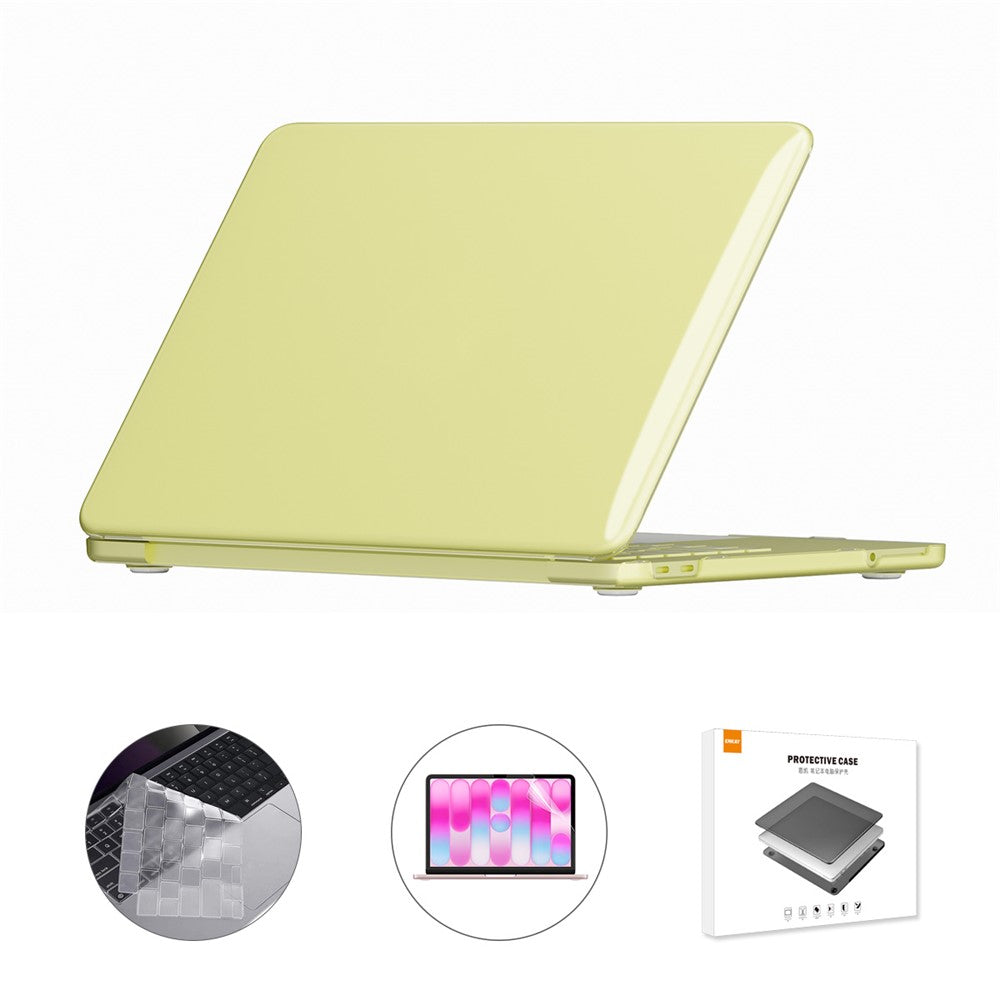 ENKAY HAT PRINCE For MacBook Neo 13 inch (2026) A3404 512G Crystal PC Laptop Case + Ultra Thin TPU Keyboard Cover + PET Screen Film 3 in 1 Kit, US Keyboard Layout
