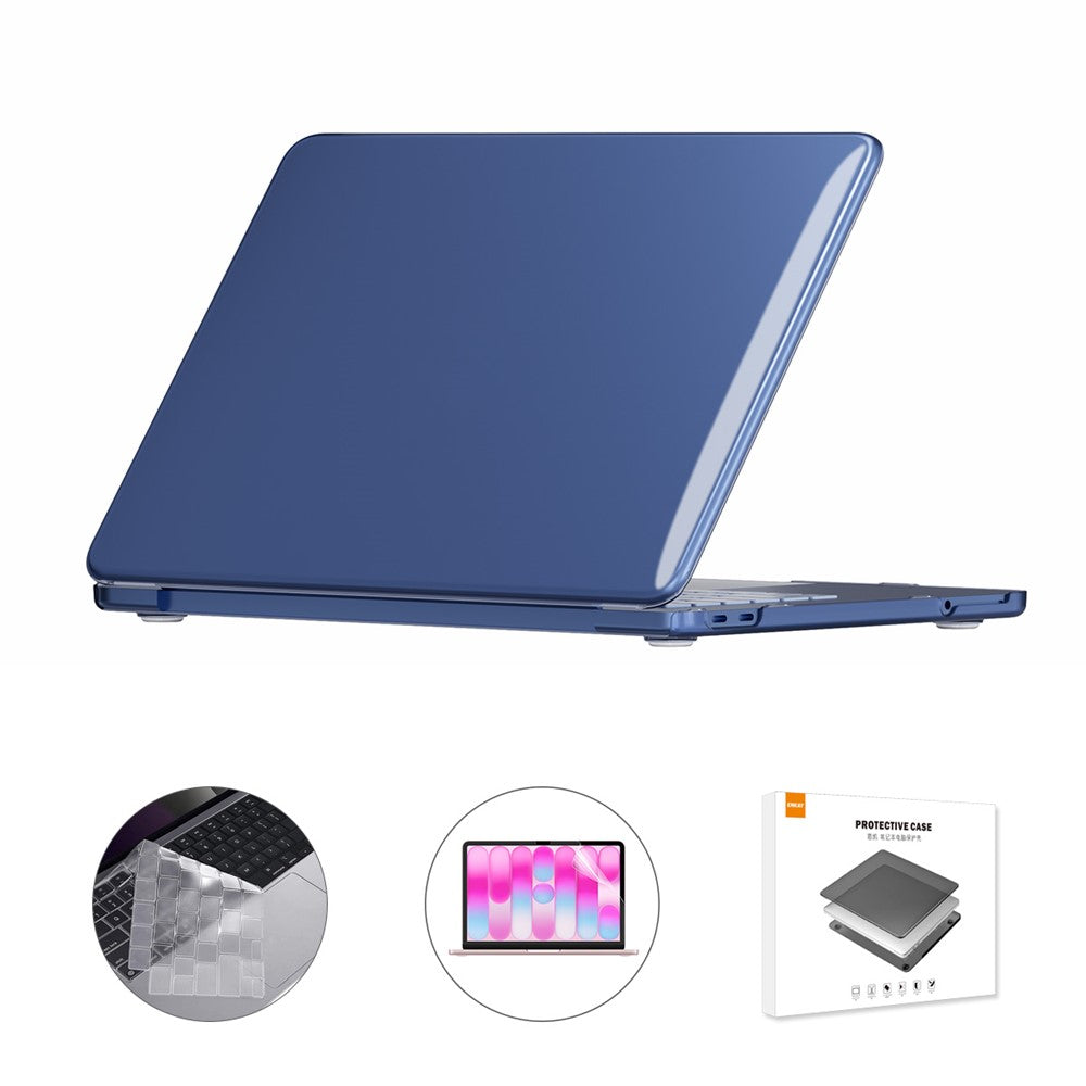 ENKAY HAT PRINCE For MacBook Neo 13 inch (2026) A3404 512G Crystal PC Laptop Case + Ultra Thin TPU Keyboard Cover + PET Screen Film 3 in 1 Kit, US Keyboard Layout