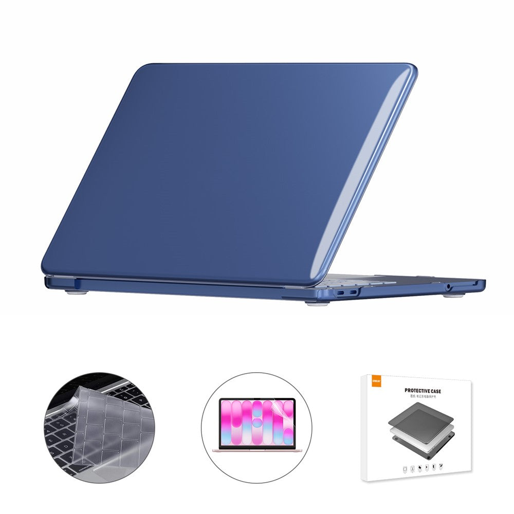 ENKAY HAT PRINCE For MacBook Neo 13 inch (2026) A3404 256G Crystal PC Laptop Case + Ultra Thin TPU Keyboard Cover + PET Screen Film 3 in 1 Kit, EU Keyboard Layout