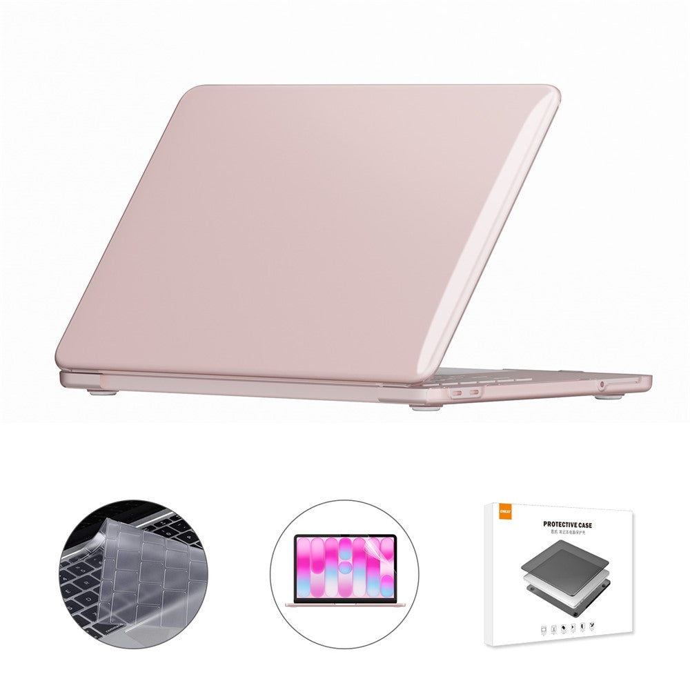ENKAY HAT PRINCE For MacBook Neo 13 inch (2026) A3404 256G Crystal PC Laptop Case + Ultra Thin TPU Keyboard Cover + PET Screen Film 3 in 1 Kit, EU Keyboard Layout