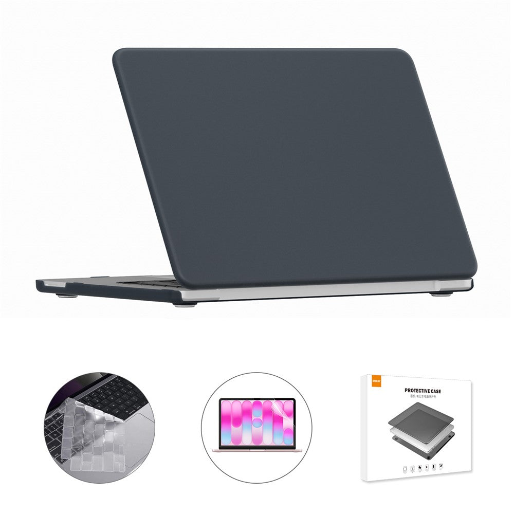 ENKAY HAT PRINCE For MacBook Neo 13 inch (2026) A3404 512G Matte PC Laptop Case + Ultra Thin TPU Keyboard Cover + PET Screen Film 3 in 1 Kit, EU Keyboard Layout