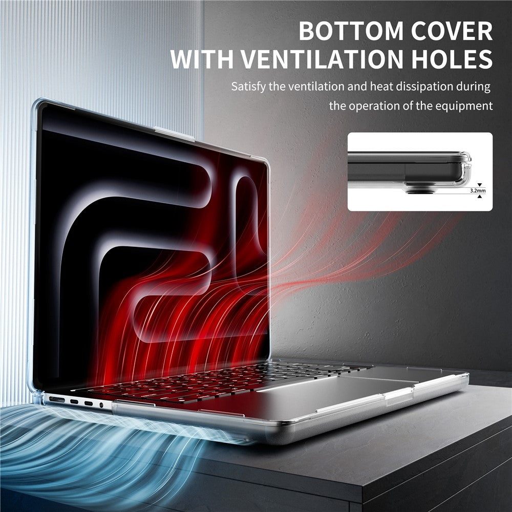 Protective Case for MacBook Pro 14 inch (2026) / (2025) / (2024) / (2023) / (2022) / (2021) Drop Proof Matte PC + TPU Laptop Cover