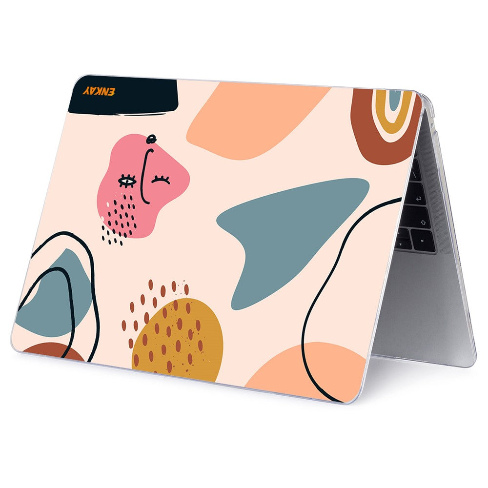 ENKAY HAT PRINCE for MacBook Pro 15 inch (2016-2017) A1707/(2018-2019) A1990 Geometry Series Crystal Clear Hard PC Laptop Case Polycarbonate Notebook Protective Cover