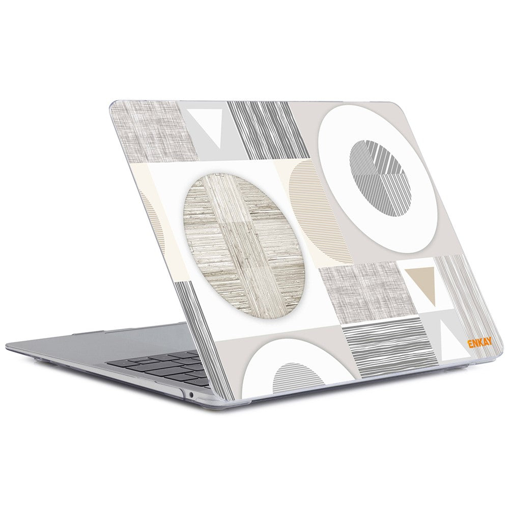 ENKAY HAT PRINCE for MacBook Pro 16 inch (2026) A3429 A3428 / (2025) A3186 A3403 / (2024) A2991 / (2023) A2780 / (2021) A2485 Geometry Series PC Laptop Case Pattern Notebook Cover