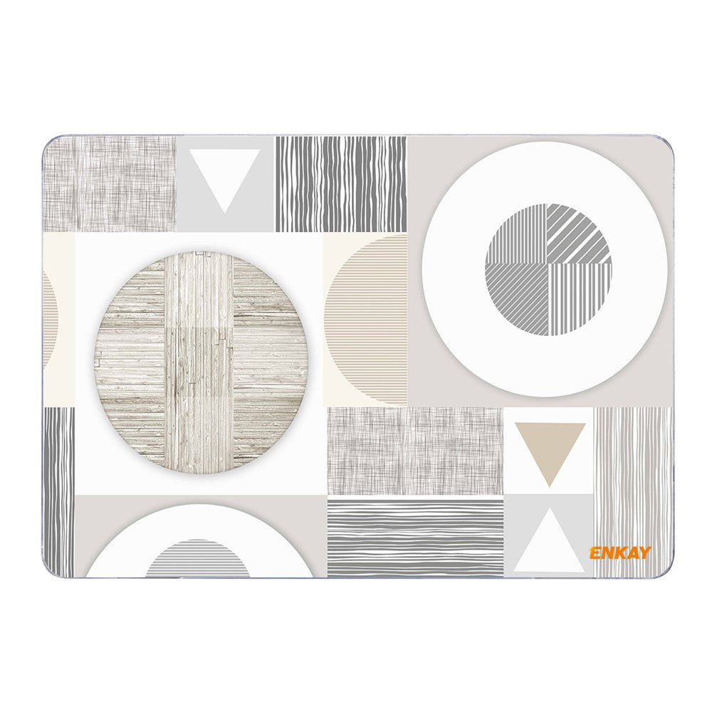 ENKAY HAT PRINCE for MacBook Pro 16 inch (2026) A3429 A3428 / (2025) A3186 A3403 / (2024) A2991 / (2023) A2780 / (2021) A2485 Geometry Series PC Laptop Case Pattern Notebook Cover