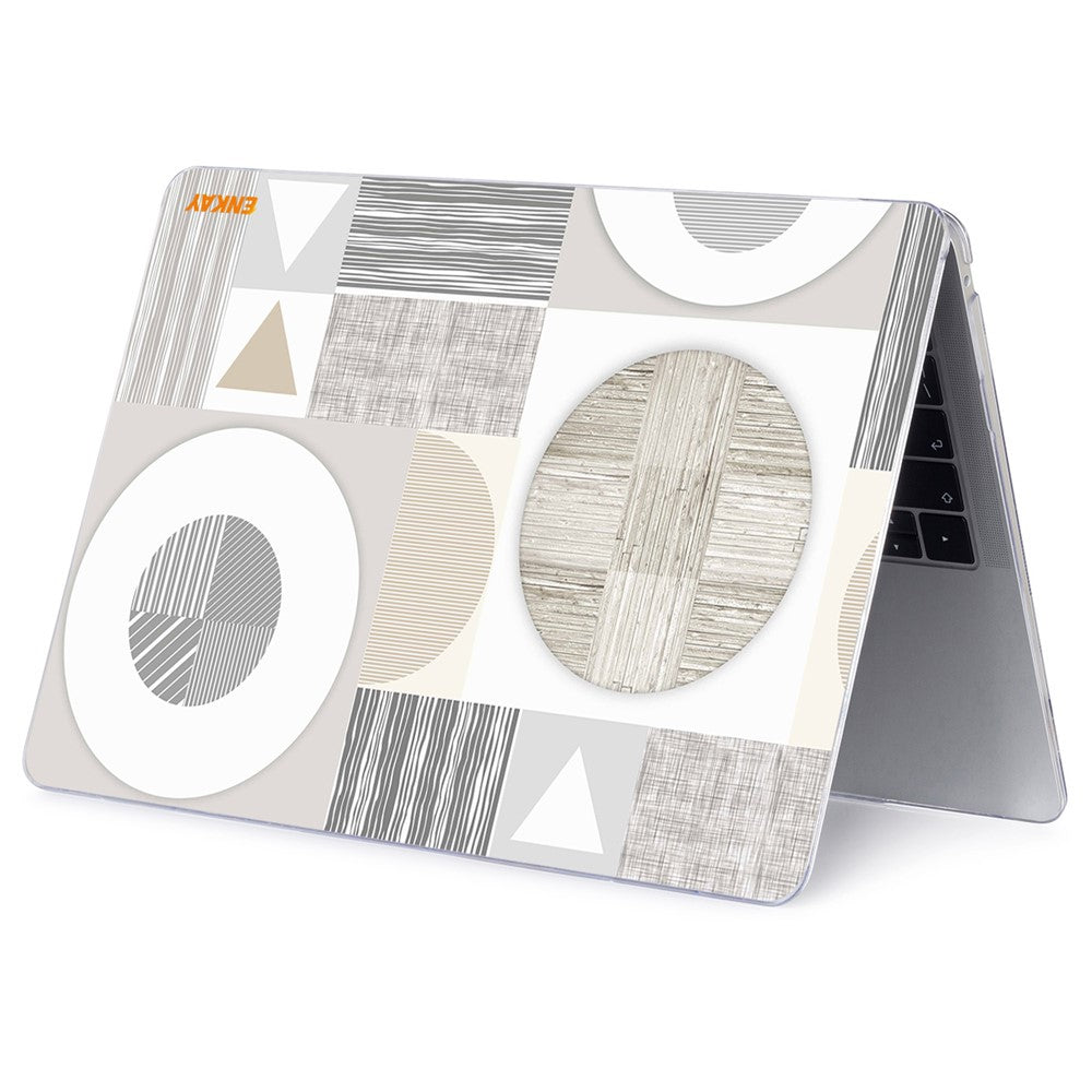 ENKAY HAT PRINCE for MacBook Pro 16 inch (2026) A3429 A3428 / (2025) A3186 A3403 / (2024) A2991 / (2023) A2780 / (2021) A2485 Geometry Series PC Laptop Case Pattern Notebook Cover