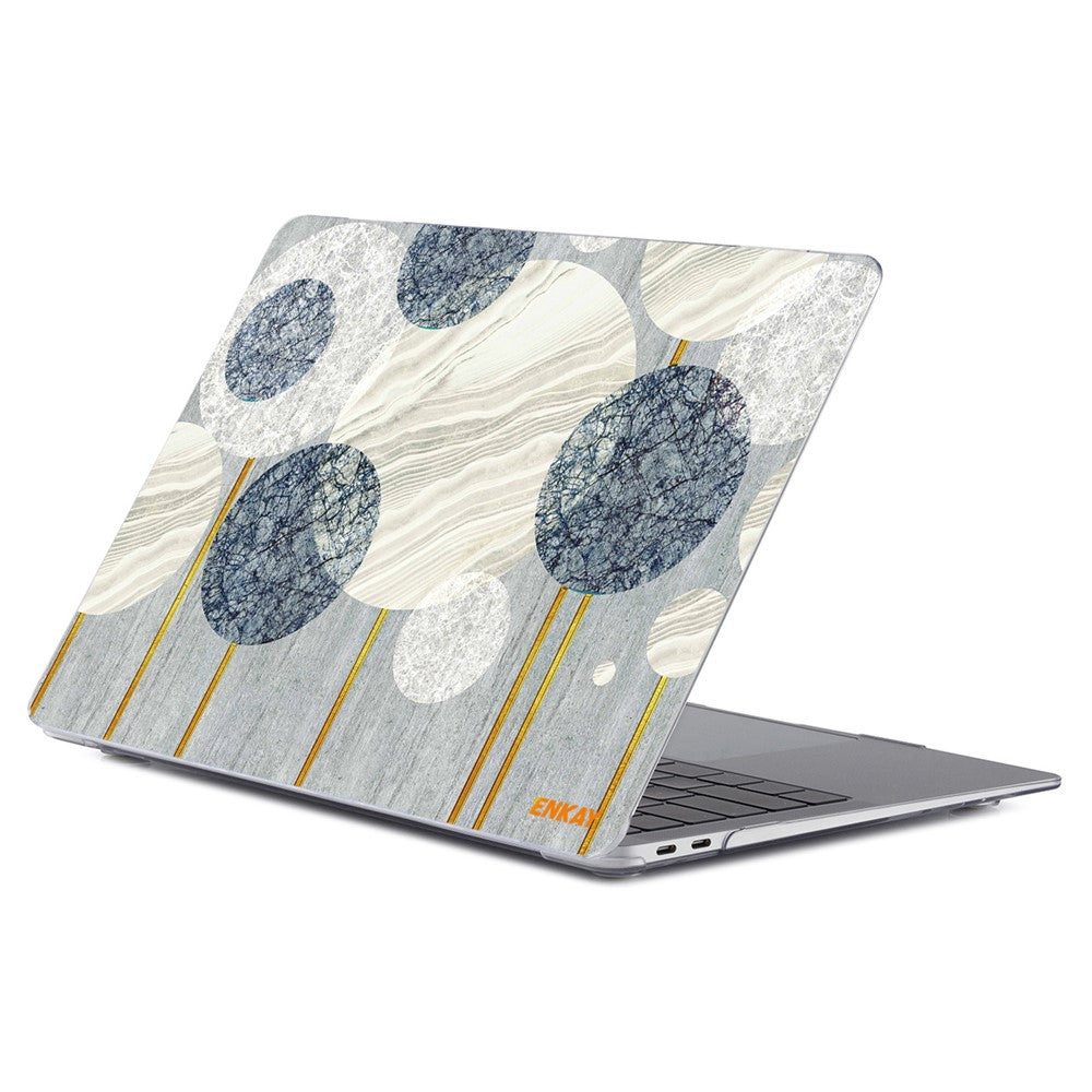 ENKAY HAT PRINCE for MacBook Air 13 inch (2018-2019) A1932 Geometry Series Crystal Clear Hard PC Laptop Protective Case Polycarbonate Notebook Cover