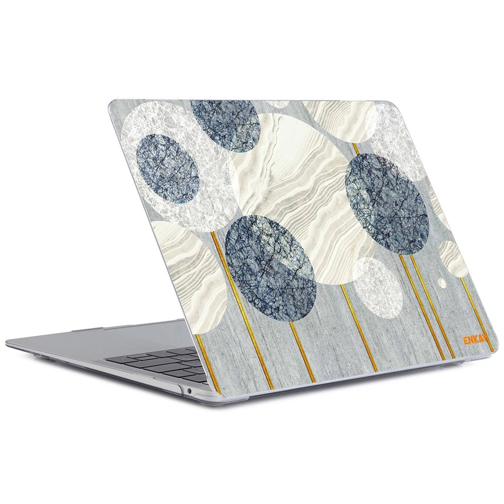 ENKAY HAT PRINCE for MacBook Air 13 inch (2018-2019) A1932 Geometry Series Crystal Clear Hard PC Laptop Protective Case Polycarbonate Notebook Cover