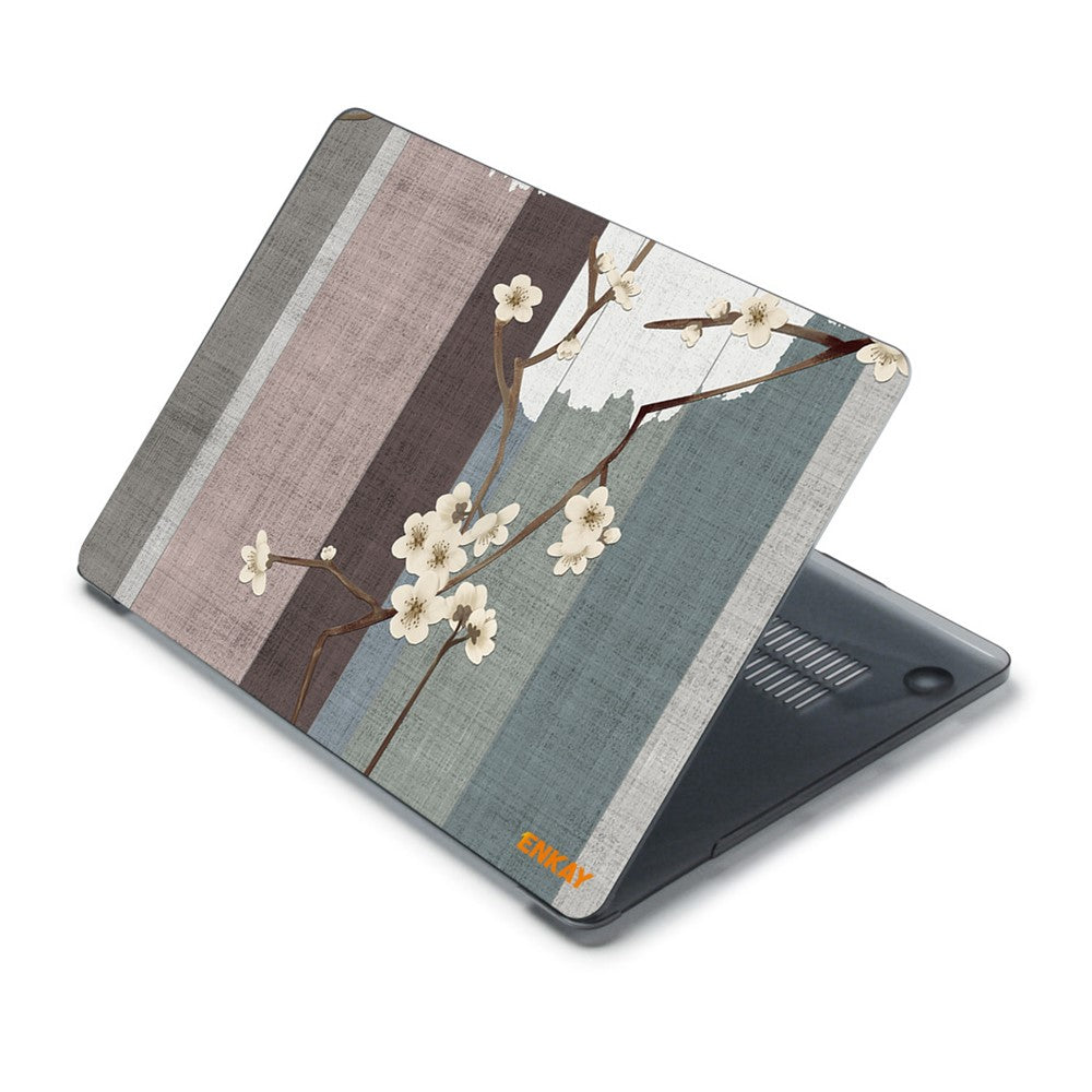 ENKAY HAT PRINCE for MacBook Pro 16 inch (2026) A3429 A3428 / (2025) A3186 A3403 / (2024) A2991 / (2023) A2780 / (2021) A2485 Vintage Flowers Patterns Series PC Laptop Case