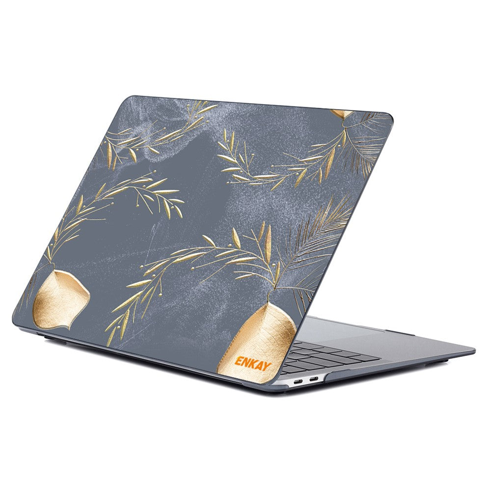 ENKAY HAT PRINCE for MacBook Pro 16 inch (2026) A3429 A3428 / (2025) A3186 A3403 / (2024) A2991 / (2023) A2780 / (2021) A2485 Vintage Flowers Patterns Series PC Laptop Case