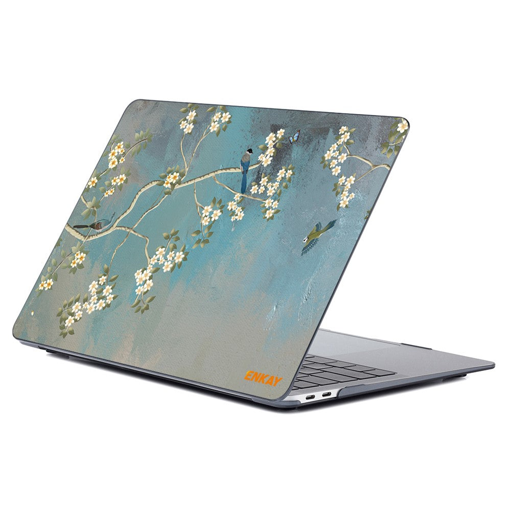 ENKAY HAT PRINCE for MacBook Pro 16 inch (2026) A3429 A3428 / (2025) A3186 A3403 / (2024) A2991 / (2023) A2780 / (2021) A2485 Vintage Flowers Patterns Series PC Laptop Case