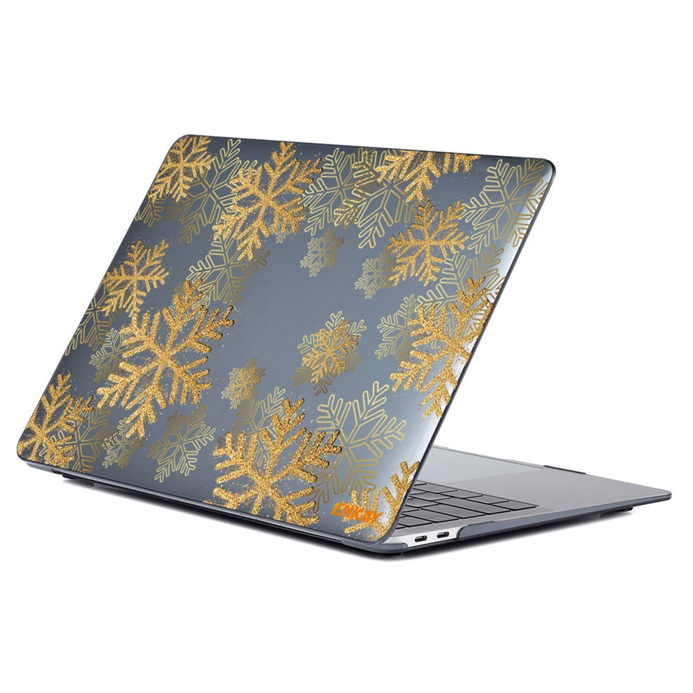 ENKAY HAT PRINCE For MacBook Air 13 inch (2018-2019) A1932/(2020) A2179 A2337 Flower Pattern Laptop Protective Case Transparent Hard PC Notebook Cover