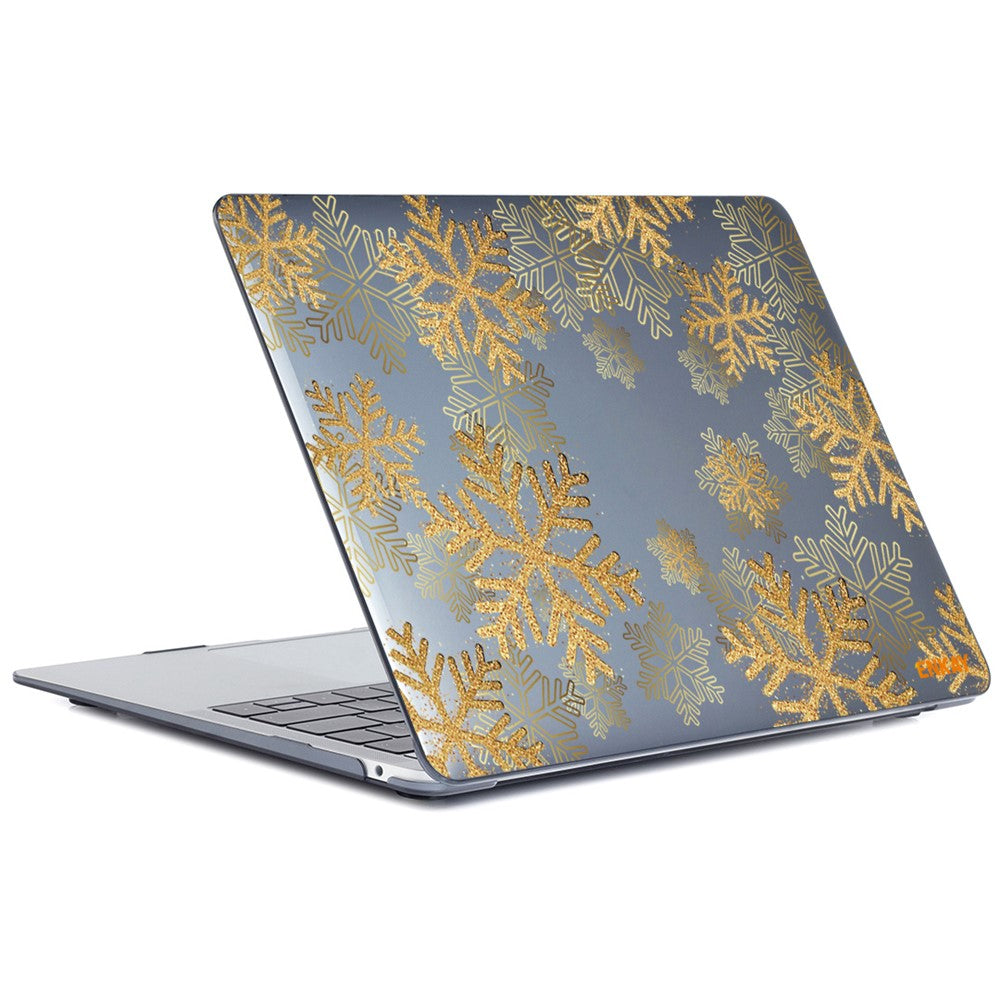 ENKAY HAT PRINCE For MacBook Air 13 inch (2018-2019) A1932/(2020) A2179 A2337 Flower Pattern Laptop Protective Case Transparent Hard PC Notebook Cover