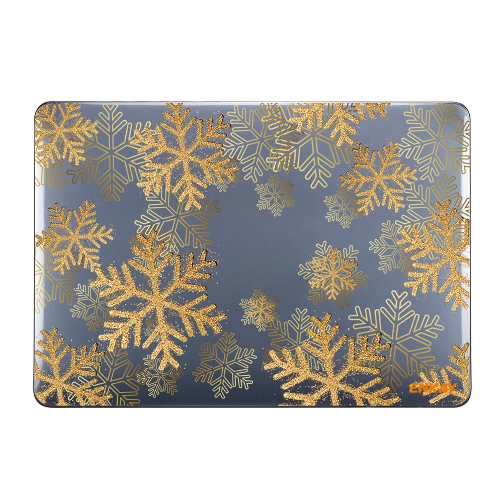 ENKAY HAT PRINCE For MacBook Air 13 inch (2018-2019) A1932/(2020) A2179 A2337 Flower Pattern Laptop Protective Case Transparent Hard PC Notebook Cover