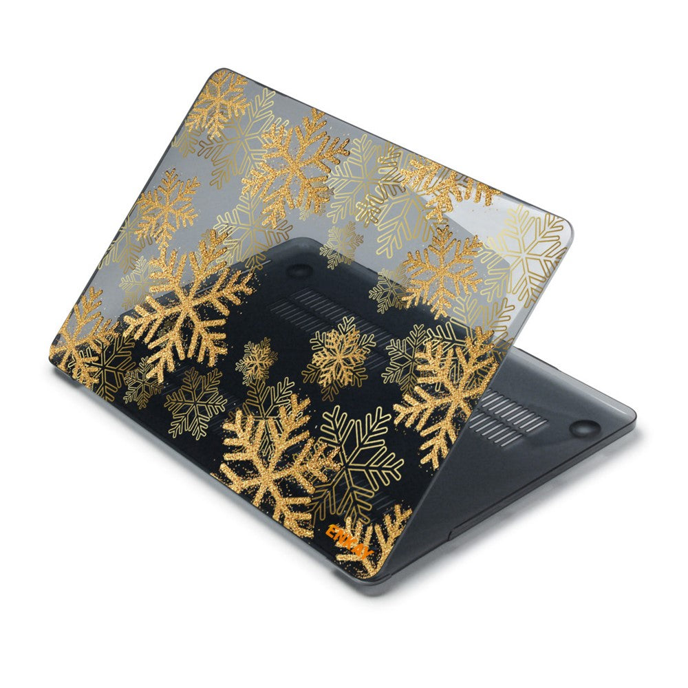 ENKAY HAT PRINCE For MacBook Air 13 inch (2018-2019) A1932/(2020) A2179 A2337 Flower Pattern Laptop Protective Case Transparent Hard PC Notebook Cover