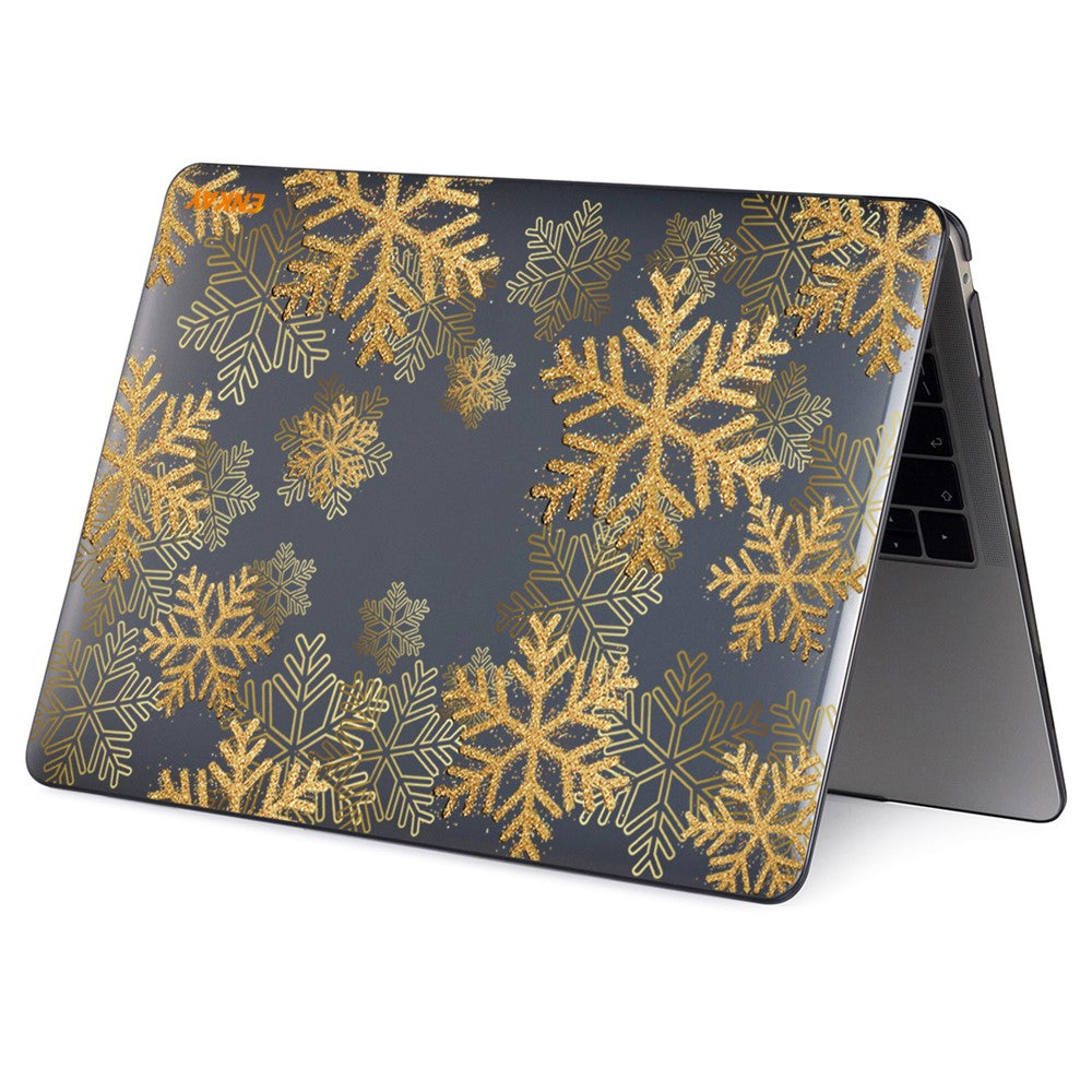 ENKAY HAT PRINCE For MacBook Air 13 inch (2018-2019) A1932/(2020) A2179 A2337 Flower Pattern Laptop Protective Case Transparent Hard PC Notebook Cover