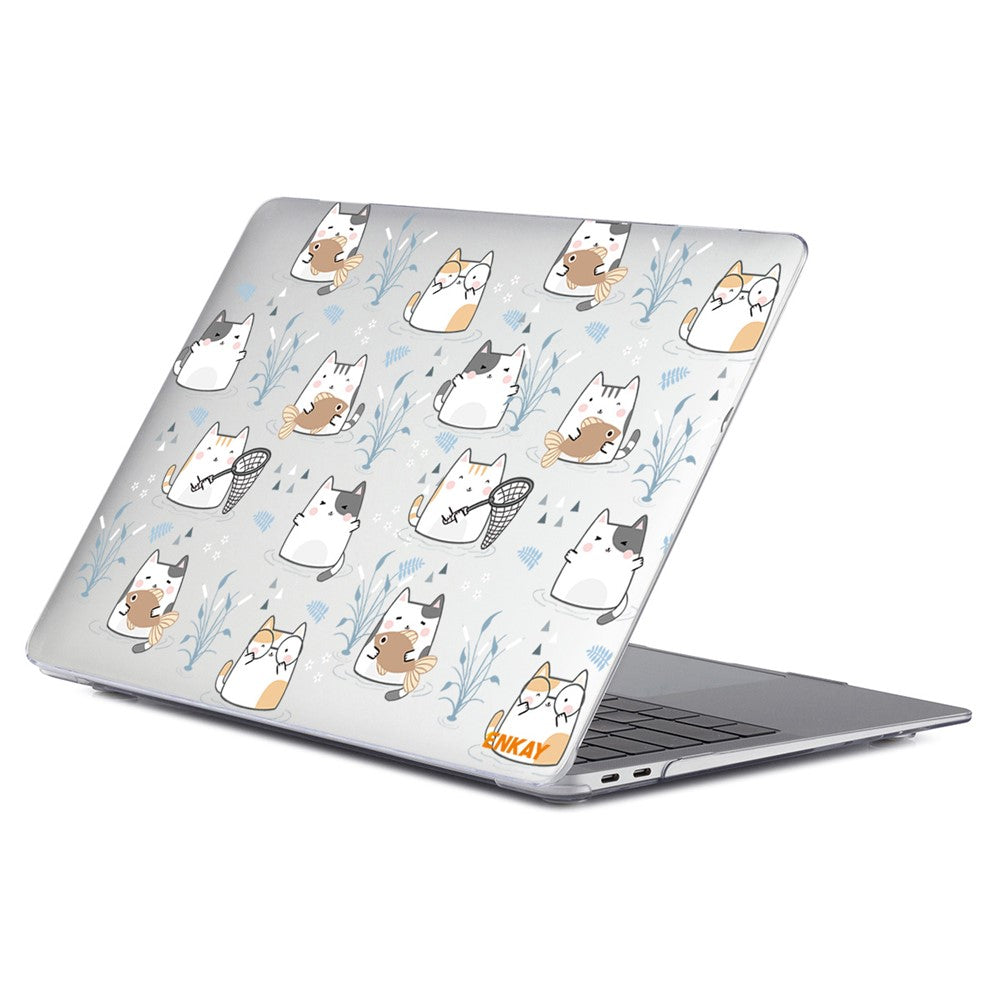 ENKAY HAT PRINCE for MacBook Air 13 inch (2018-2019) A1932/(2020) A2179/(2020) A2337 Cute Animals Series Transparent Patterned Hard PC Laptop/Notebook Protective Case