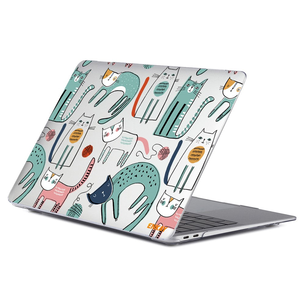 ENKAY HAT PRINCE for MacBook Air 13 inch (2018-2019) A1932/(2020) A2179/(2020) A2337 Cute Animals Series Transparent Patterned Hard PC Laptop/Notebook Protective Case