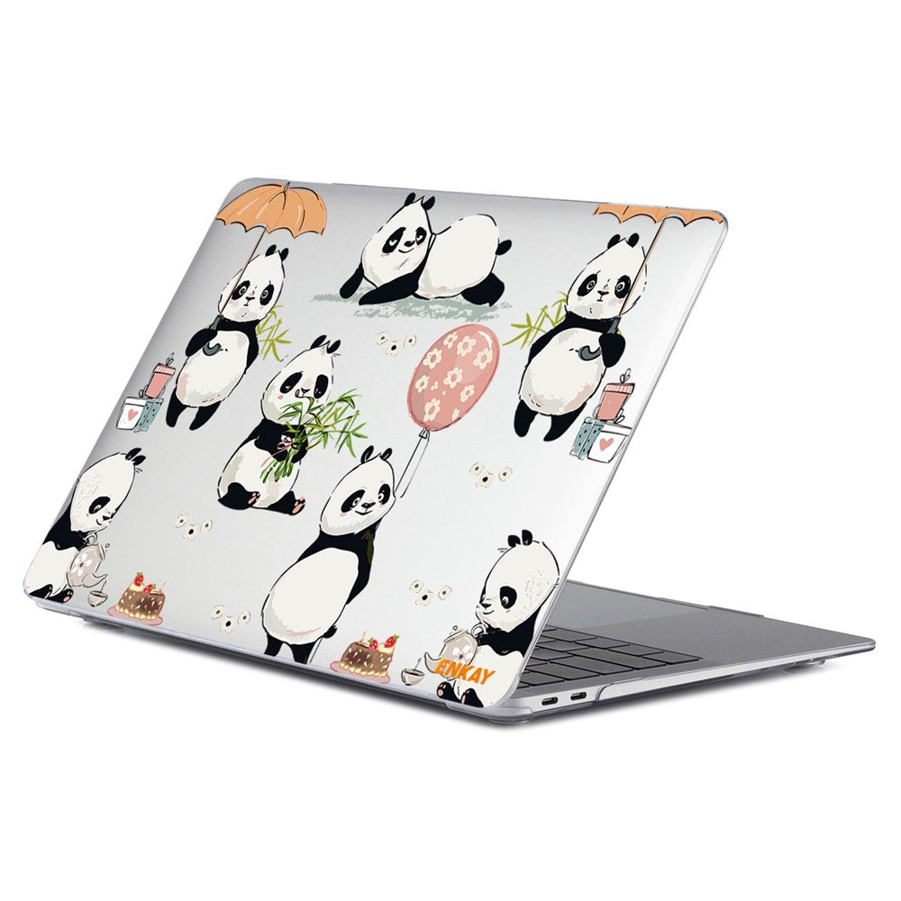 ENKAY HAT PRINCE for MacBook Air 13 inch (2018-2019) A1932/(2020) A2179/(2020) A2337 Cute Animals Series Transparent Patterned Hard PC Laptop/Notebook Protective Case