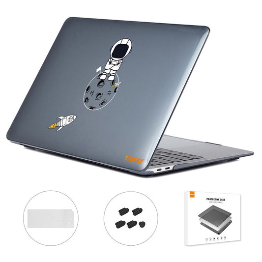 ENKAY HAT PRINCE For MacBook Air 13 inch (2020) A2179 / A2337 (US Version) Astronaut Pattern Anti-Scratch Laptop Case with TPU Keyboard Cover + Dust-Proof Plugs