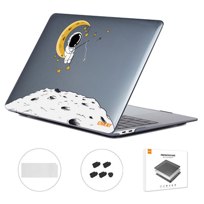 ENKAY HAT PRINCE For MacBook Air 13 inch (2020) A2179 / A2337 (US Version) Astronaut Pattern Anti-Scratch Laptop Case with TPU Keyboard Cover + Dust-Proof Plugs