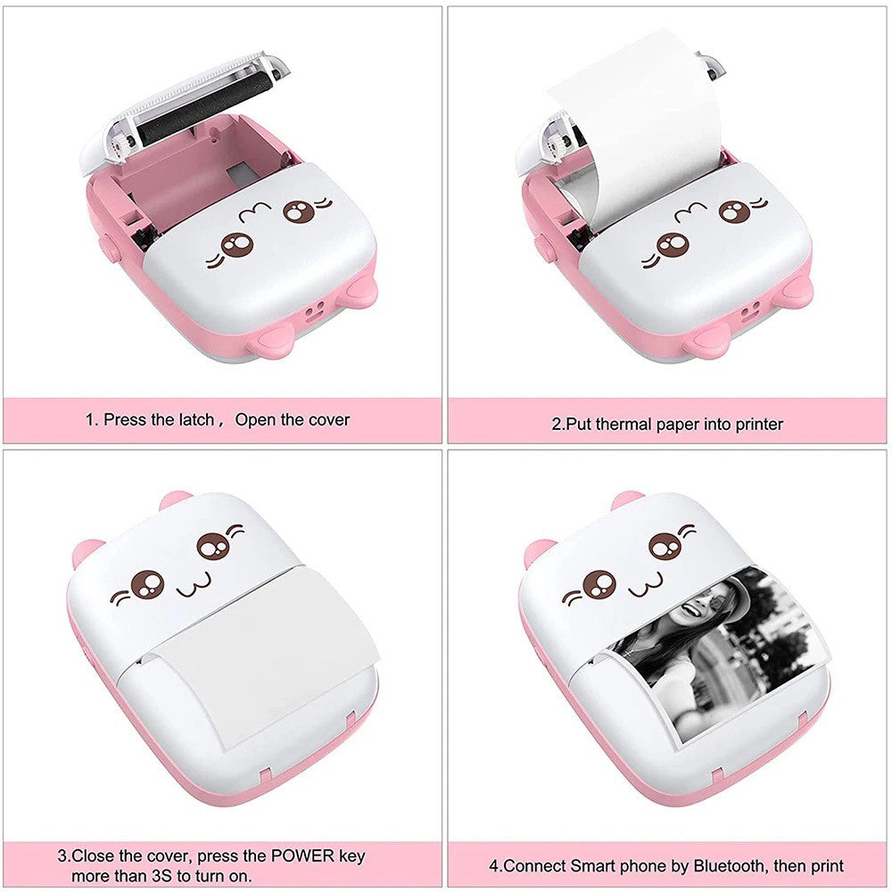 C9 Inkless Printer Portable Thermal Photo Printer Compact Pocket Student Mini Label Printer