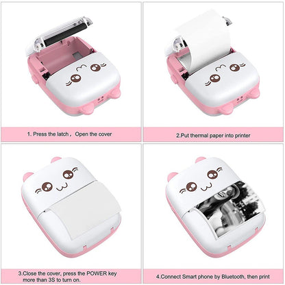 C9 Inkless Printer Portable Thermal Photo Printer Compact Pocket Student Mini Label Printer
