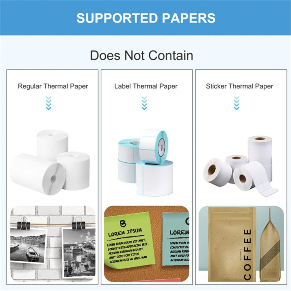 C17 Portable Mini Printer Pocket Bluetooth-compatible Thermal Printer Inkless Printing Gift for Label Receipt Photo Notes Study