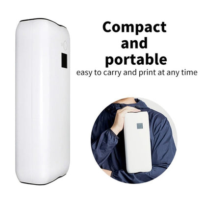 A4 Mini Phone Bluetooth-compatible USB Connection Inkless Printer Rechargeable ABS Thermal Photo Printer with 50 Print Papers