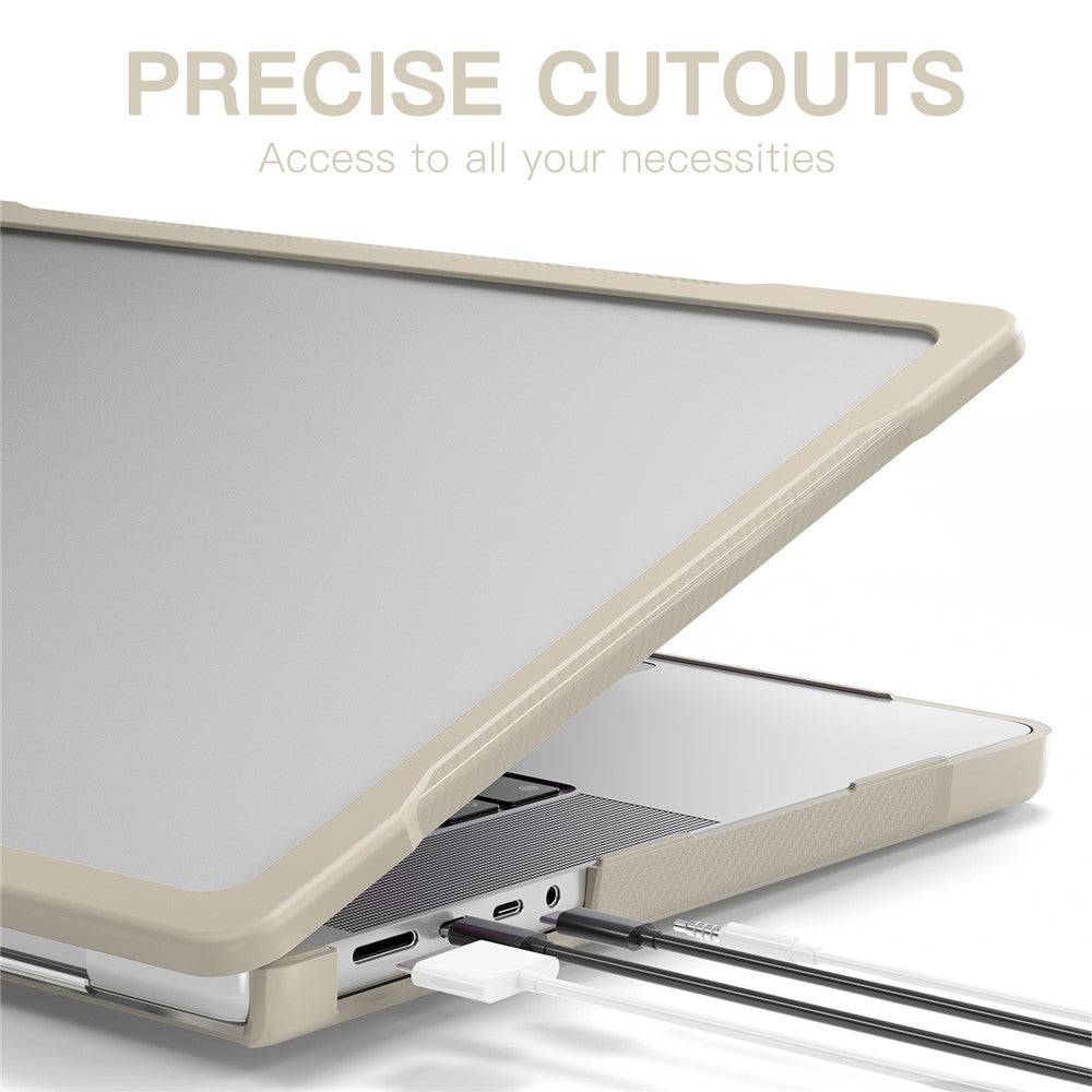 For MacBook Pro 16 inch (2026) A3429 A3428 / (2025) A3186 A3403 / (2024) A2991 / (2023) A2780 / (2021) A2485 PC+TPU Laptop Cover Anti-Drop Shockproof Case