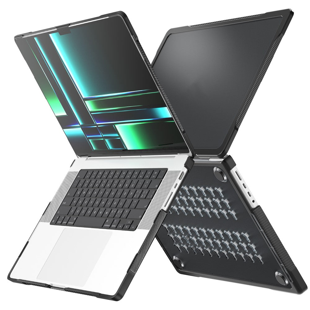 For MacBook Pro 14 inch (2026) A3427 A3426 / (2025) A3434 A3112 A3185 A3401 / (2024) A2918 A2992 / (2023) A2779 / (2022) / (2021) A2442 Case PC+TPU Anti-Cracking Protective Cover