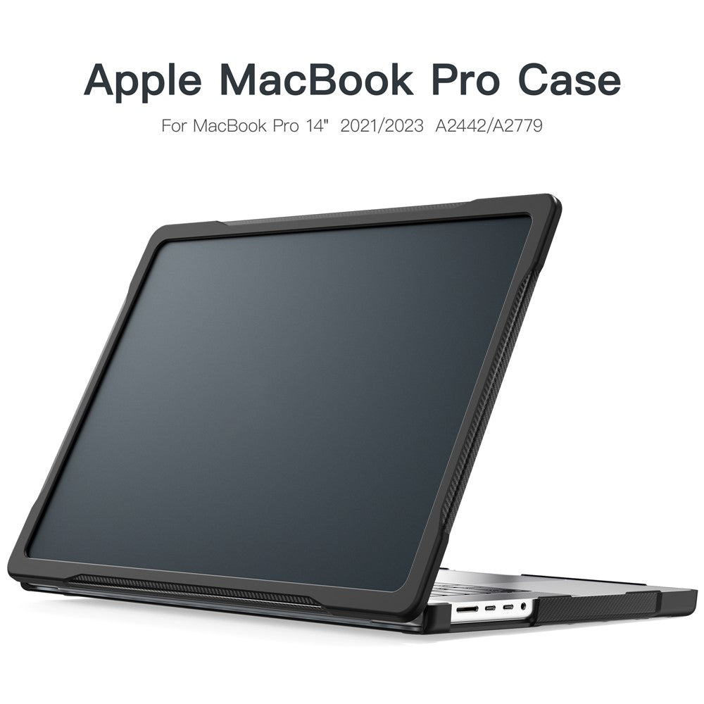 For MacBook Pro 14 inch (2026) A3427 A3426 / (2025) A3434 A3112 A3185 A3401 / (2024) A2918 A2992 / (2023) A2779 / (2022) / (2021) A2442 Case PC+TPU Anti-Cracking Protective Cover