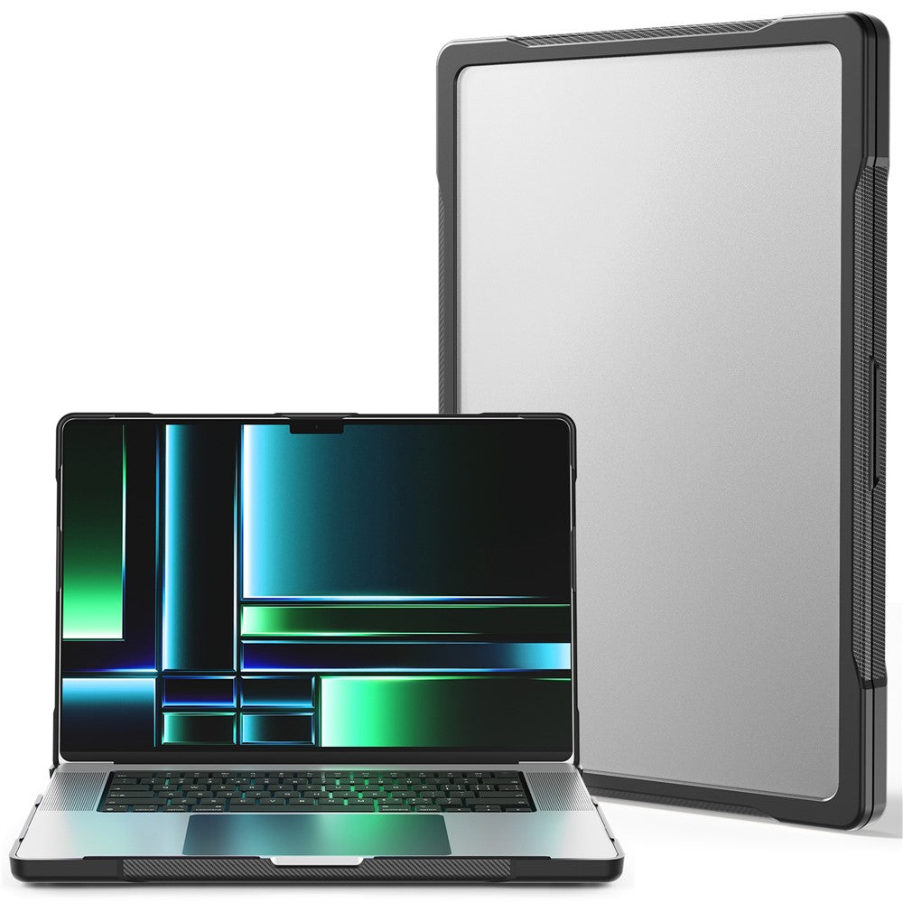 For MacBook Pro 14 inch (2026) A3427 A3426 / (2025) A3434 A3112 A3185 A3401 / (2024) A2918 A2992 / (2023) A2779 / (2022) / (2021) A2442 Case PC+TPU Anti-Cracking Protective Cover