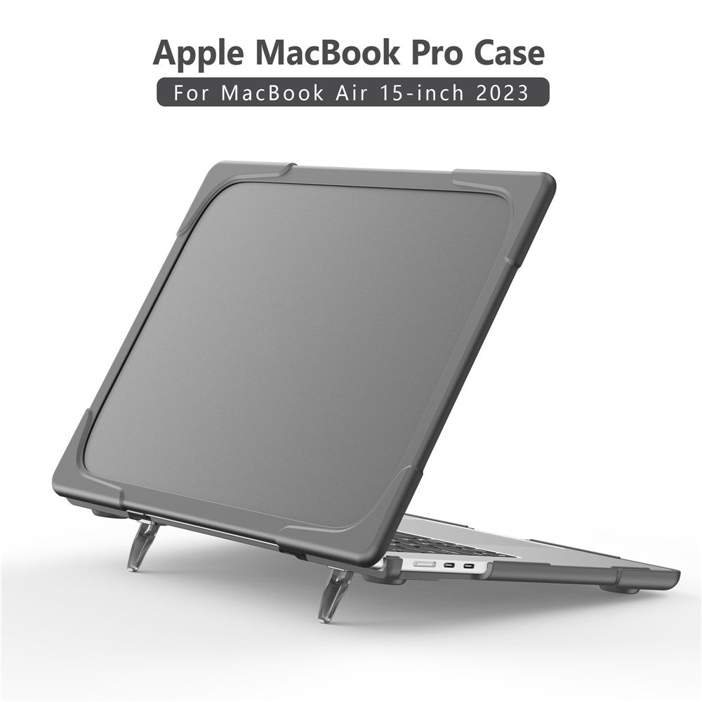 Laptop Case for Macbook Air 15 inch (2026) A3448 / (2025) A3241 / (2024) A311 / (2023) A2941 Stand Design Notebook Anti-Scratch Hard PC Cover