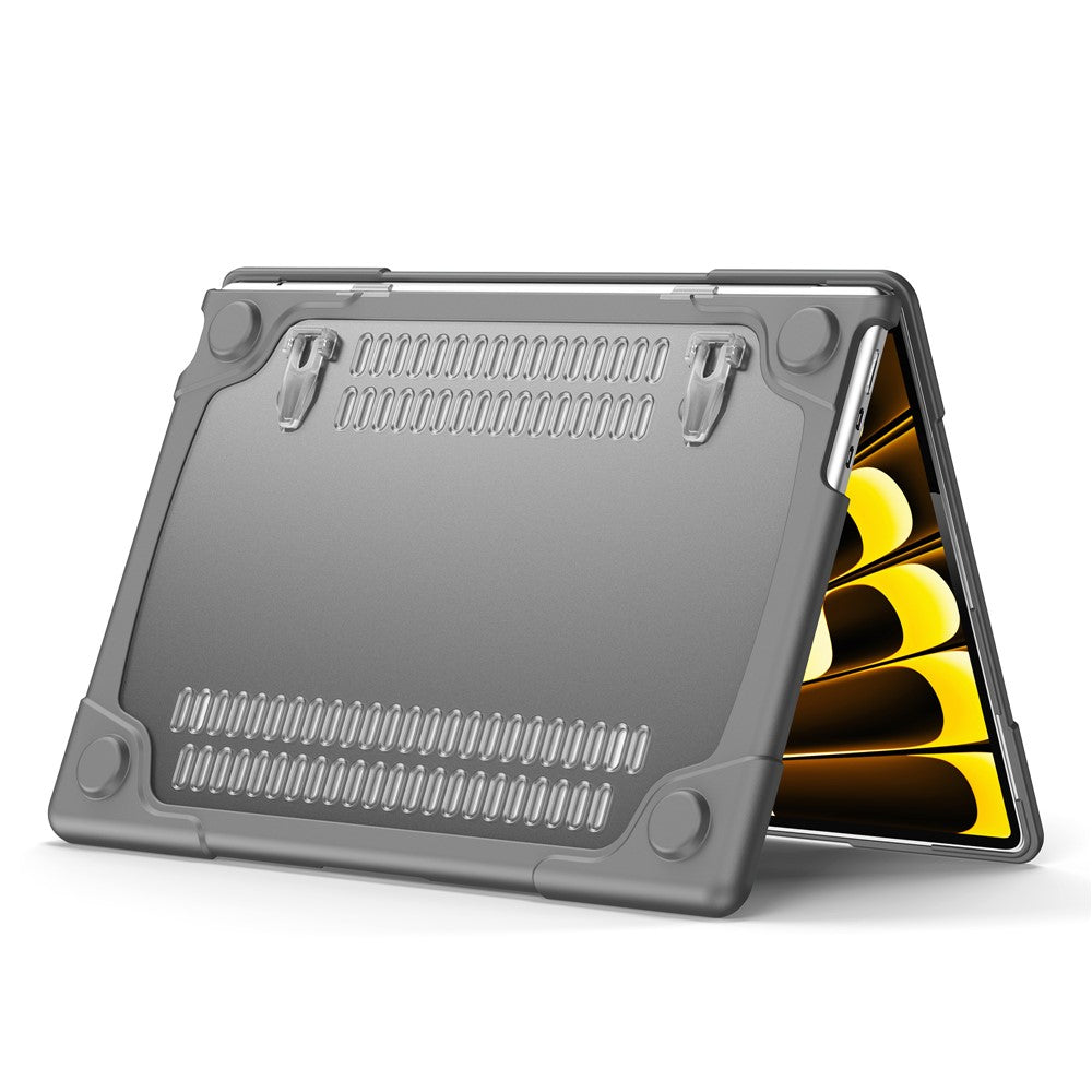 Laptop Case for Macbook Air 15 inch (2026) A3448 / (2025) A3241 / (2024) A311 / (2023) A2941 Stand Design Notebook Anti-Scratch Hard PC Cover
