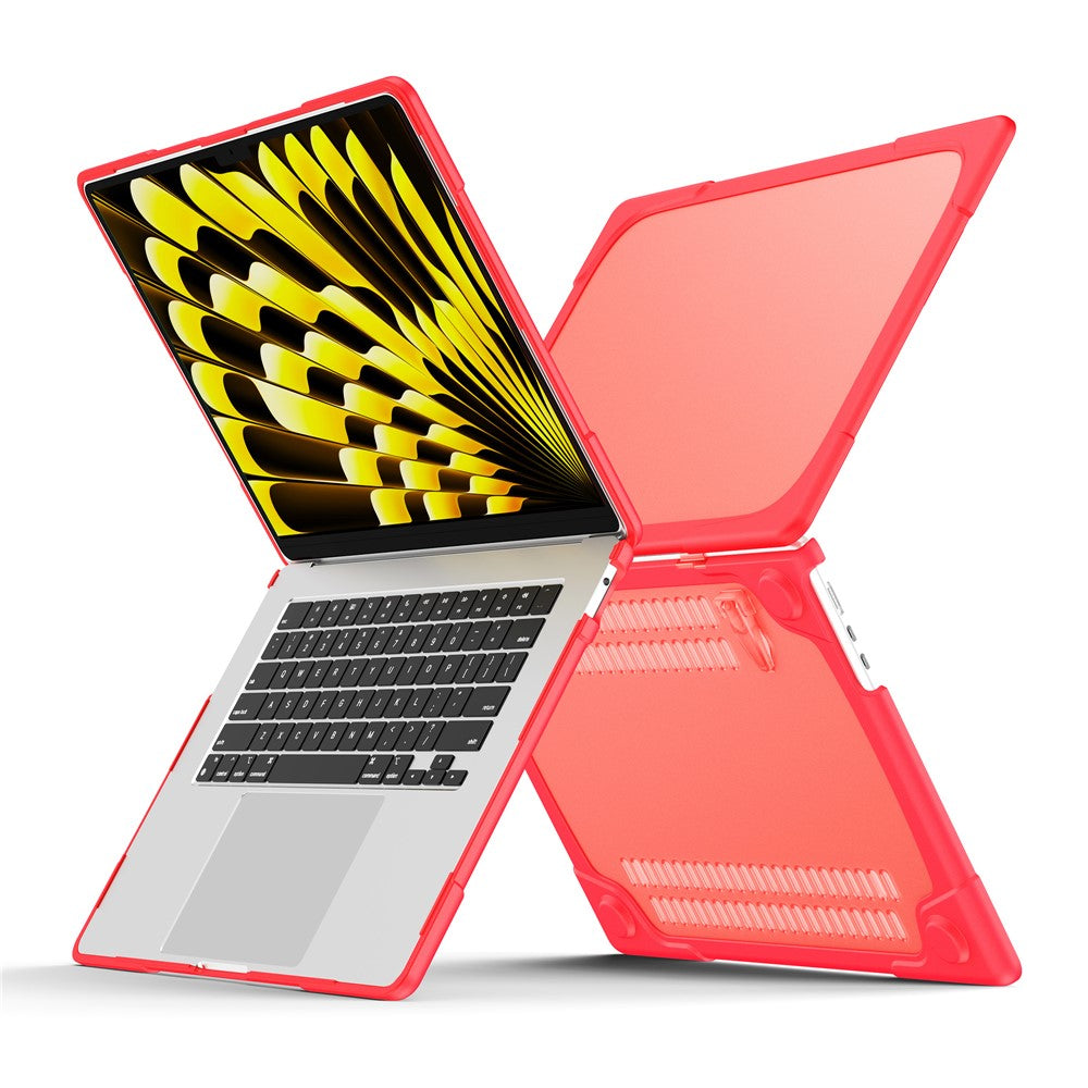 Laptop Case for Macbook Air 15 inch (2026) A3448 / (2025) A3241 / (2024) A311 / (2023) A2941 Stand Design Notebook Anti-Scratch Hard PC Cover