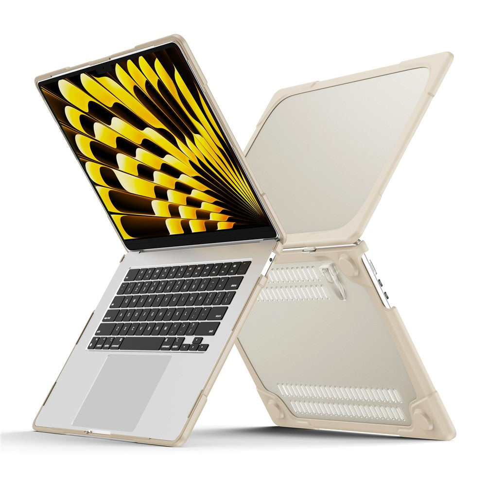 Laptop Case for Macbook Air 15 inch (2026) A3448 / (2025) A3241 / (2024) A311 / (2023) A2941 Stand Design Notebook Anti-Scratch Hard PC Cover