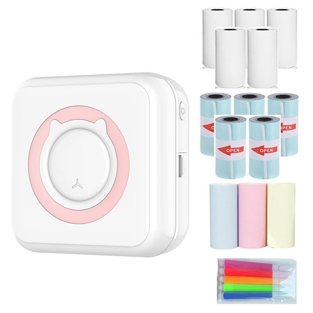 Portable Mini Printer Thermal Printing Wireless Bluetooth-compatible 200DPI Label Memo Wrong Question Printing Machine