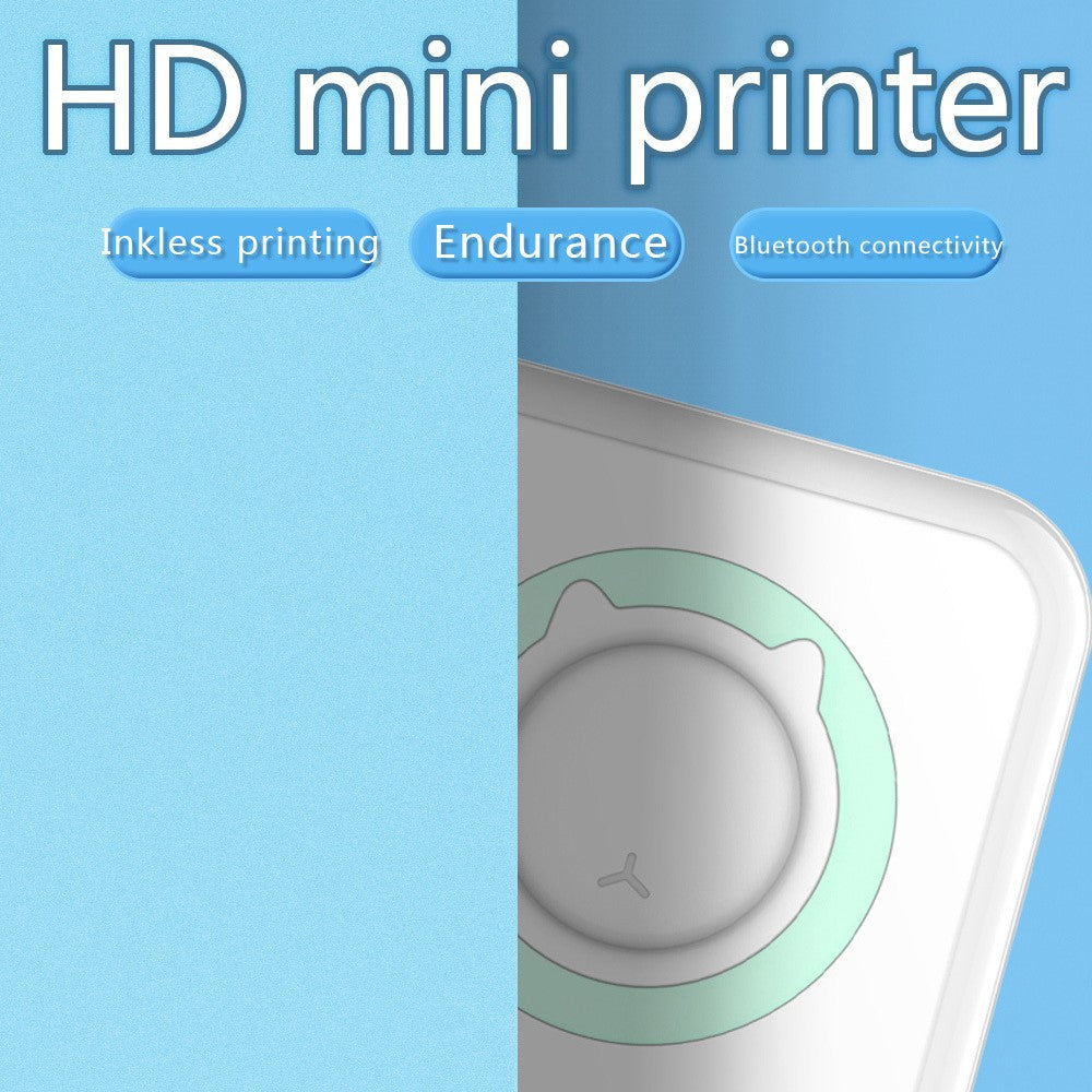 Portable Mini Printer Thermal Printing Wireless Bluetooth-compatible 200DPI Label Memo Wrong Question Printing Machine