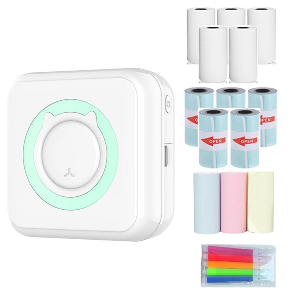 Portable Mini Printer Thermal Printing Wireless Bluetooth-compatible 200DPI Label Memo Wrong Question Printing Machine