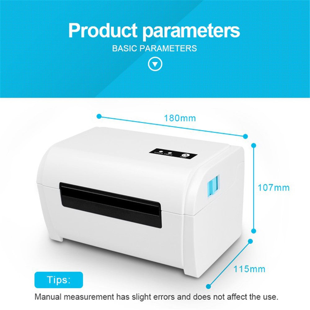ZJ-9200 Shipping Label Printer High-Speed USB+Bluetooth-compatible Thermal Label Printer
