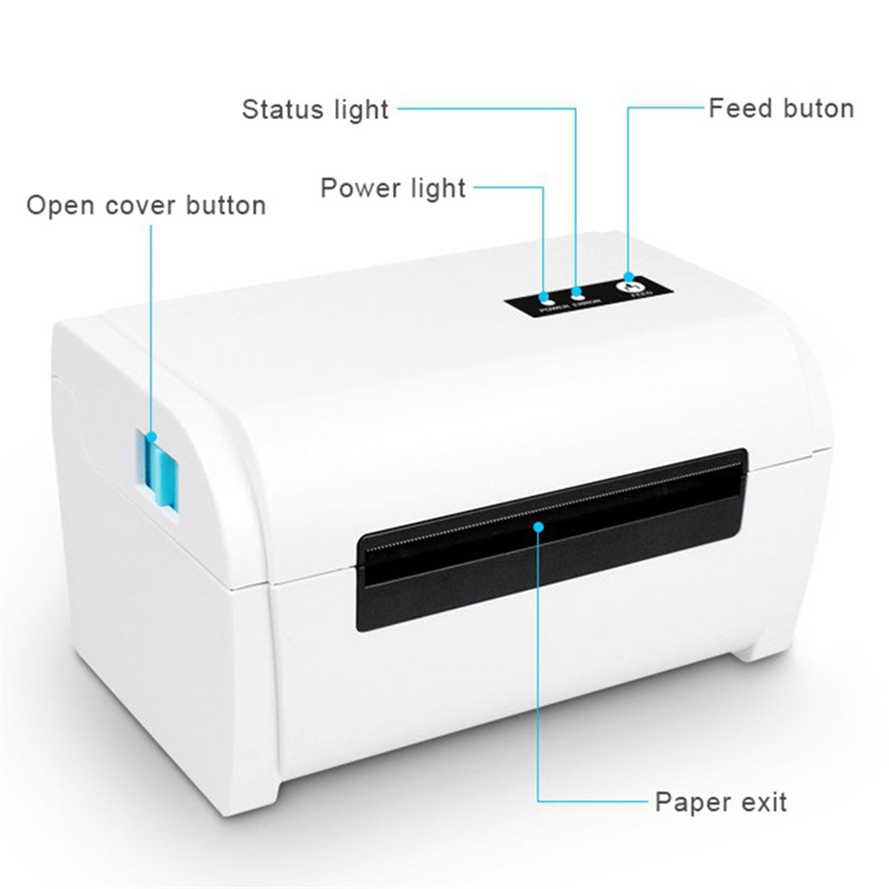 ZJ-9200 Shipping Label Printer High-Speed USB+Bluetooth-compatible Thermal Label Printer