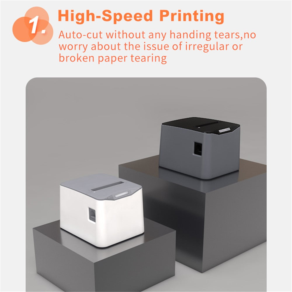 ZJ-8370 83mm Receipt Printer USB+LAN+Bluetooth-compatible High-Speed Mini Ticket Invoice Bill Printer
