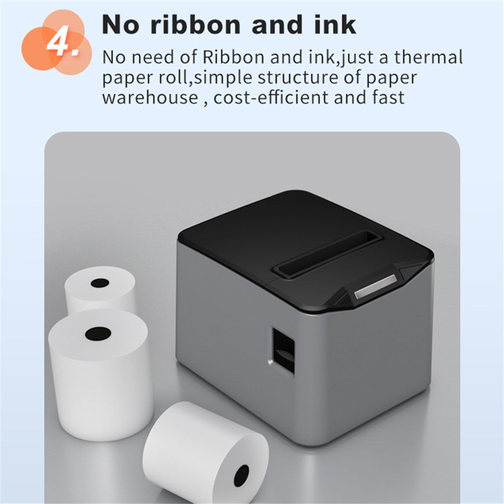 ZJ-8370 83mm Receipt Printer USB+LAN+Bluetooth-compatible High-Speed Mini Ticket Invoice Bill Printer