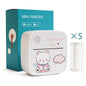 LX-D2 Mini Printer Bluetooth-compatible Connection with English Labels+5 Rolls 15mm Paper