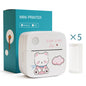 LX-D2 Bluetooth-compatible Photo Picture Smart Mini Printer with English Labels+5 Rolls 30mm Paper